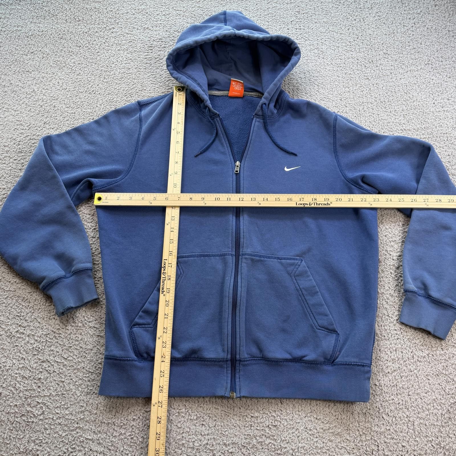 Nike Vintage Y2K Nike Athletic Dept Full Zip Hoodie Large Blue Size US L / EU 52-54 / 3 - 3 Thumbnail