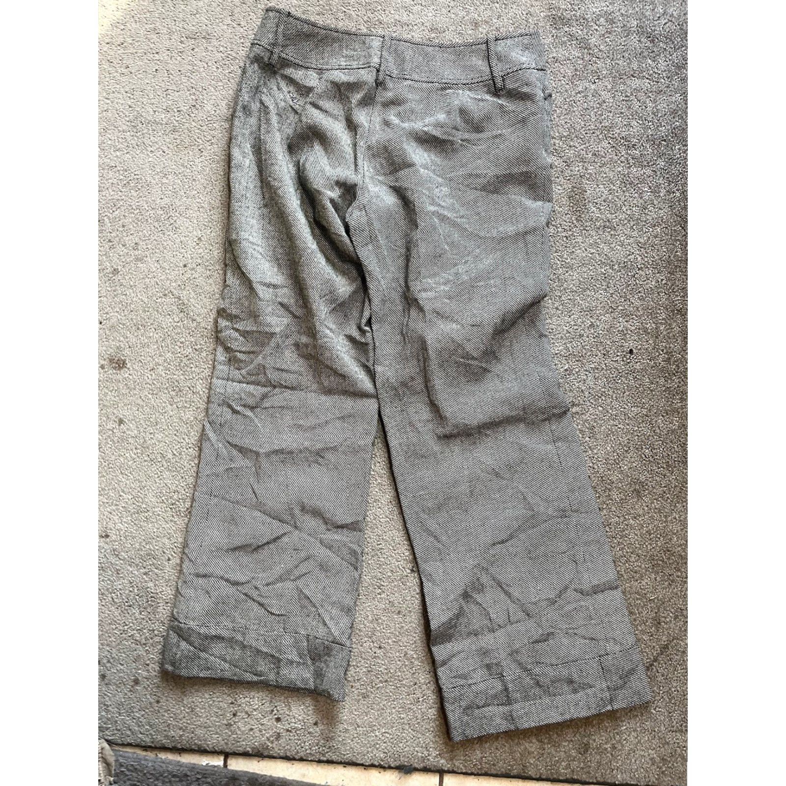 Ann Taylor Ann Taylor Loft Dress Pants Women's 8 Wool Lined Gray Tweed Flat Front Straight 26 Waist 27 Inseam Size 30" / US 8 / IT 44 - 3 Thumbnail