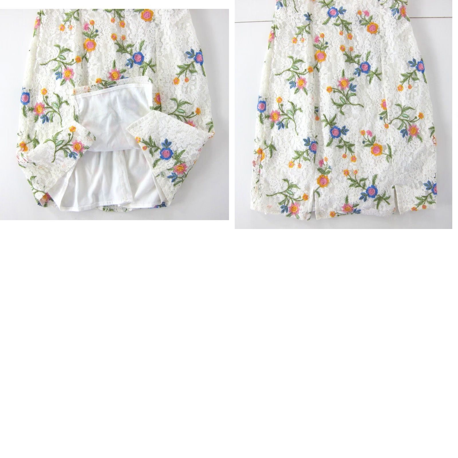 Forever 21 FOREVER 21 Slip Dress NWT Floral Lace White Pink Green M Dress Women Size M / US 6-8 / IT 42-44 - 8 Thumbnail