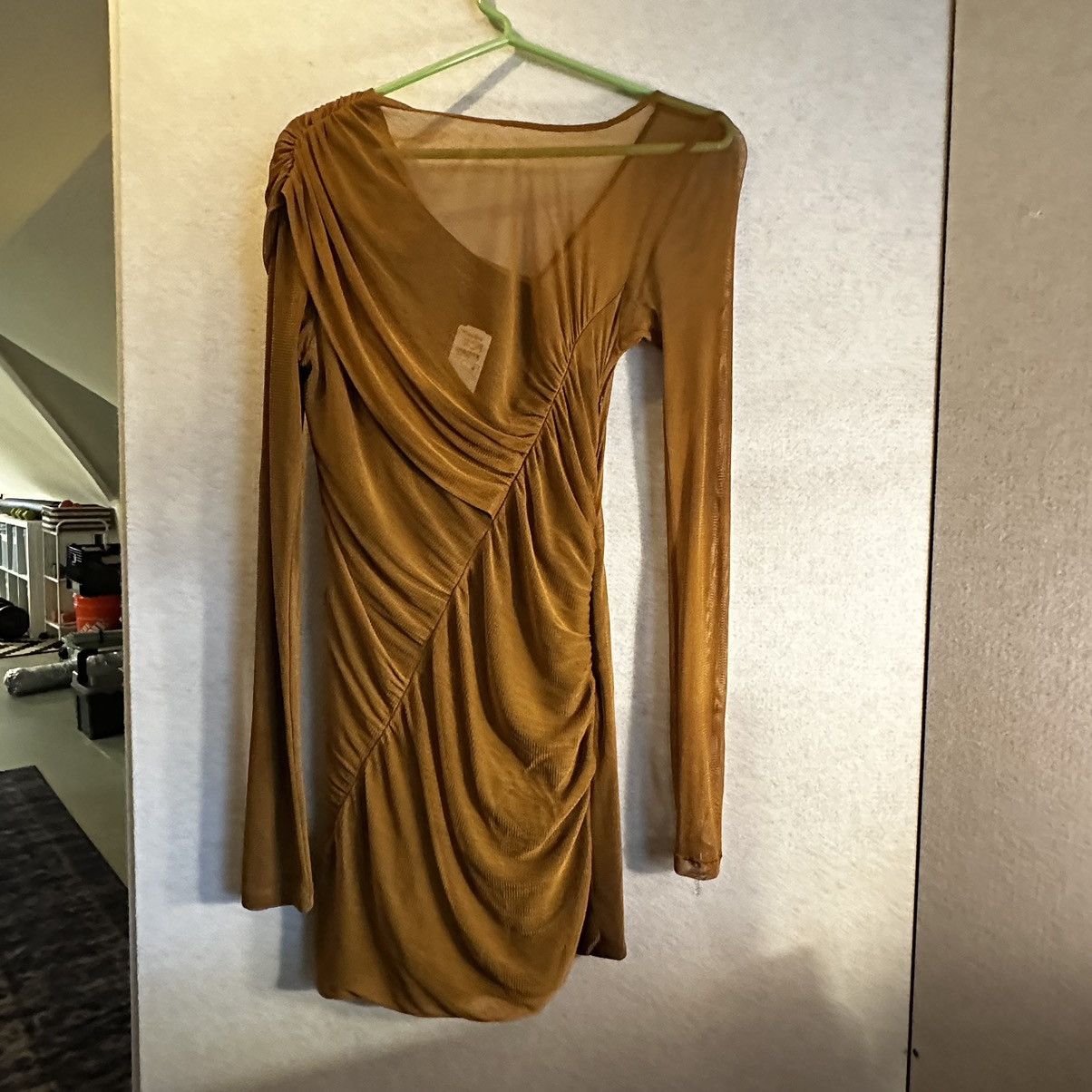 Rag & Bone rag & bone gold long sleeve sheer minidress Size S / US 4 / IT 40 - 1 Thumbnail