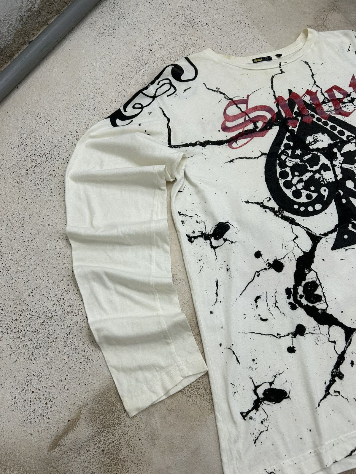 Designer Smet – Distressed Spade Graphic, Gothic Vintage Look Size US L / EU 52-54 / 3 - 4 Thumbnail