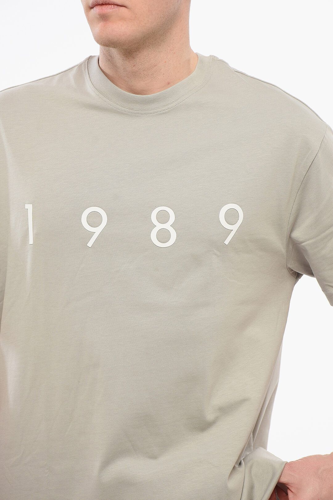 1989 STUDIO og1mm0725 Crewneck Cotton T-Shirt in Grey Size US S / EU 44-46 / 1 - 3 Thumbnail