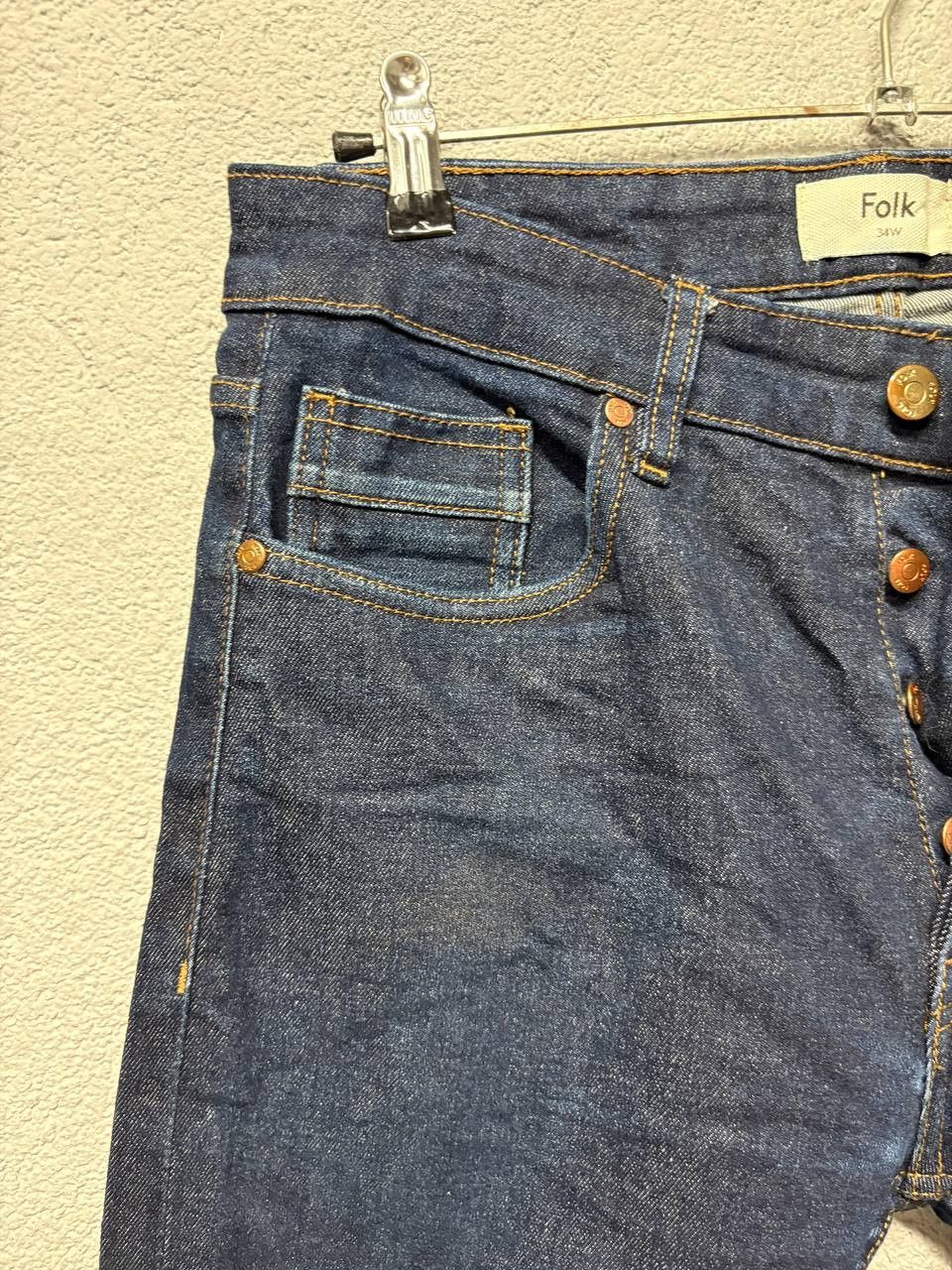 Folk Folk Selvedge mens jeans W 34 Size US 34 / EU 50 - 11 Thumbnail