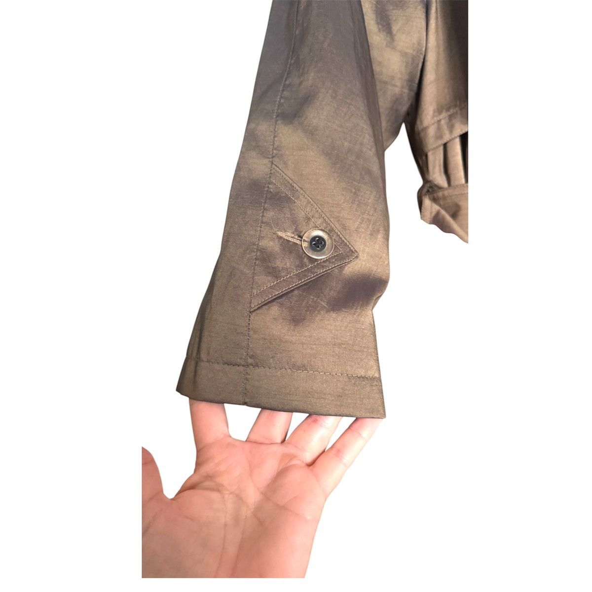 Jones New York × Vintage Vintage Jones New York Olive Double Breasted Trench Coat Size M / US 6-8 / IT 42-44 - 4 Thumbnail