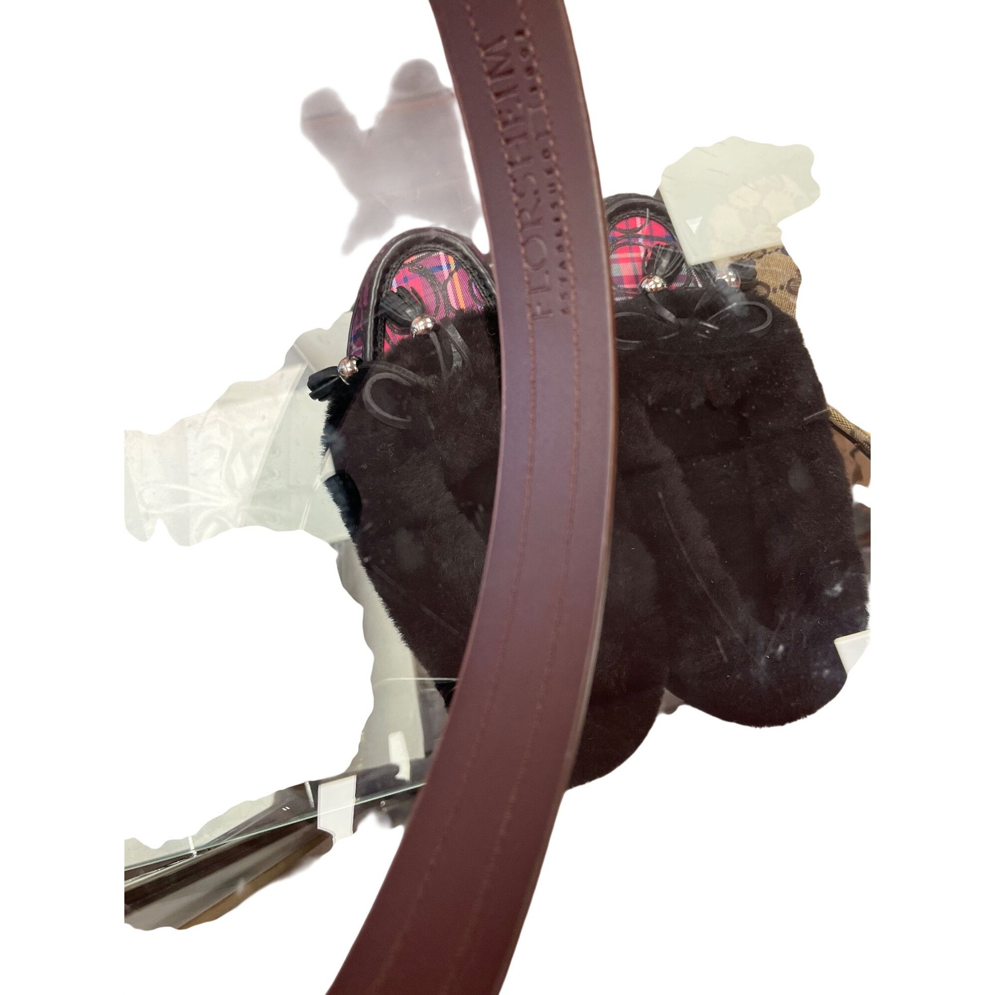 Florsheim Florsheim mens brown leather belt sz 38, 1" wide SKU 9919 Size 38 - 7 Thumbnail