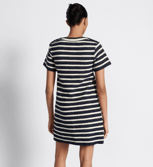 Dior o1w1db10725 424R16 Marinière Short Dress in Navy Blue/White Size M / US 6-8 / IT 42-44 - 5 Thumbnail