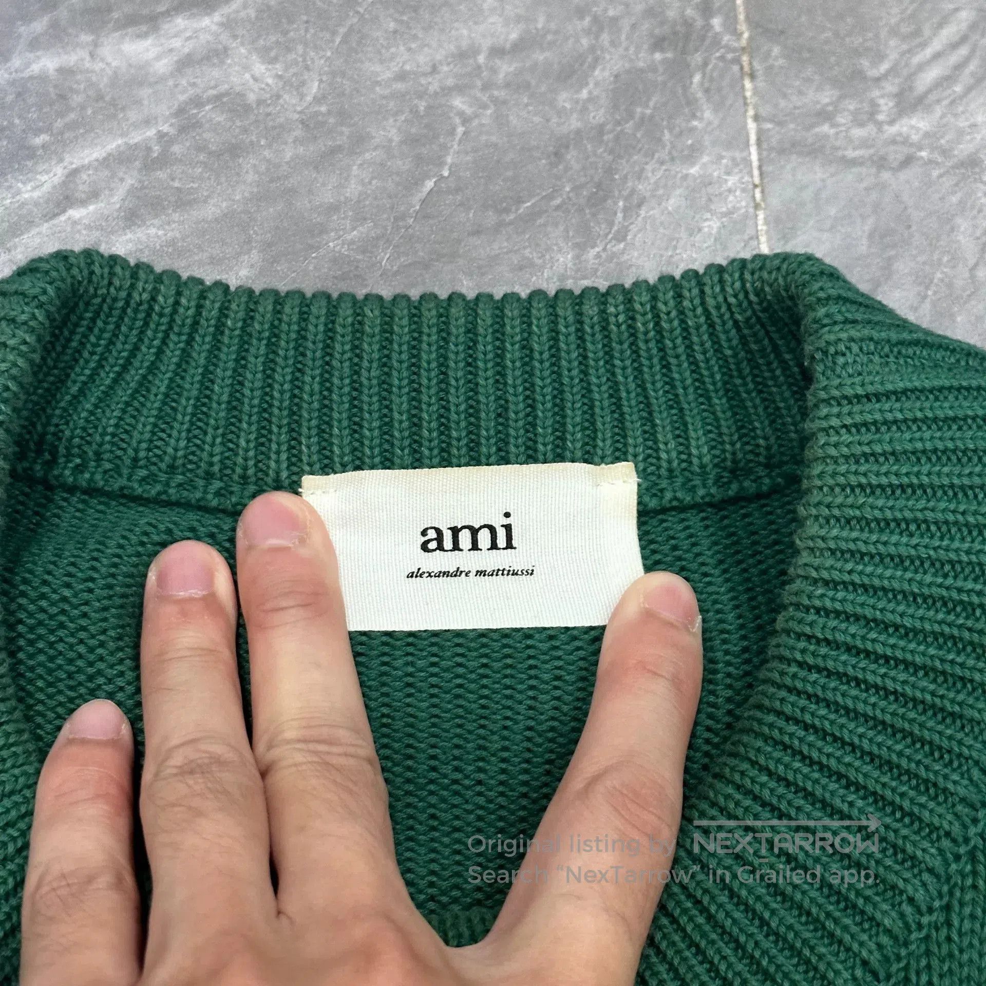AMI AMI Green Heart Knit Sweater. Size US L / EU 52-54 / 3 - 3 Thumbnail