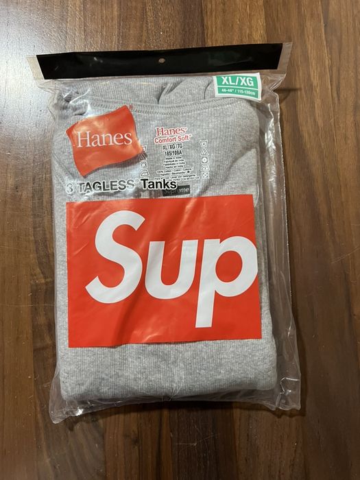 Supreme Hanes Tagless Tank Tops (3 Pack) White Size Large