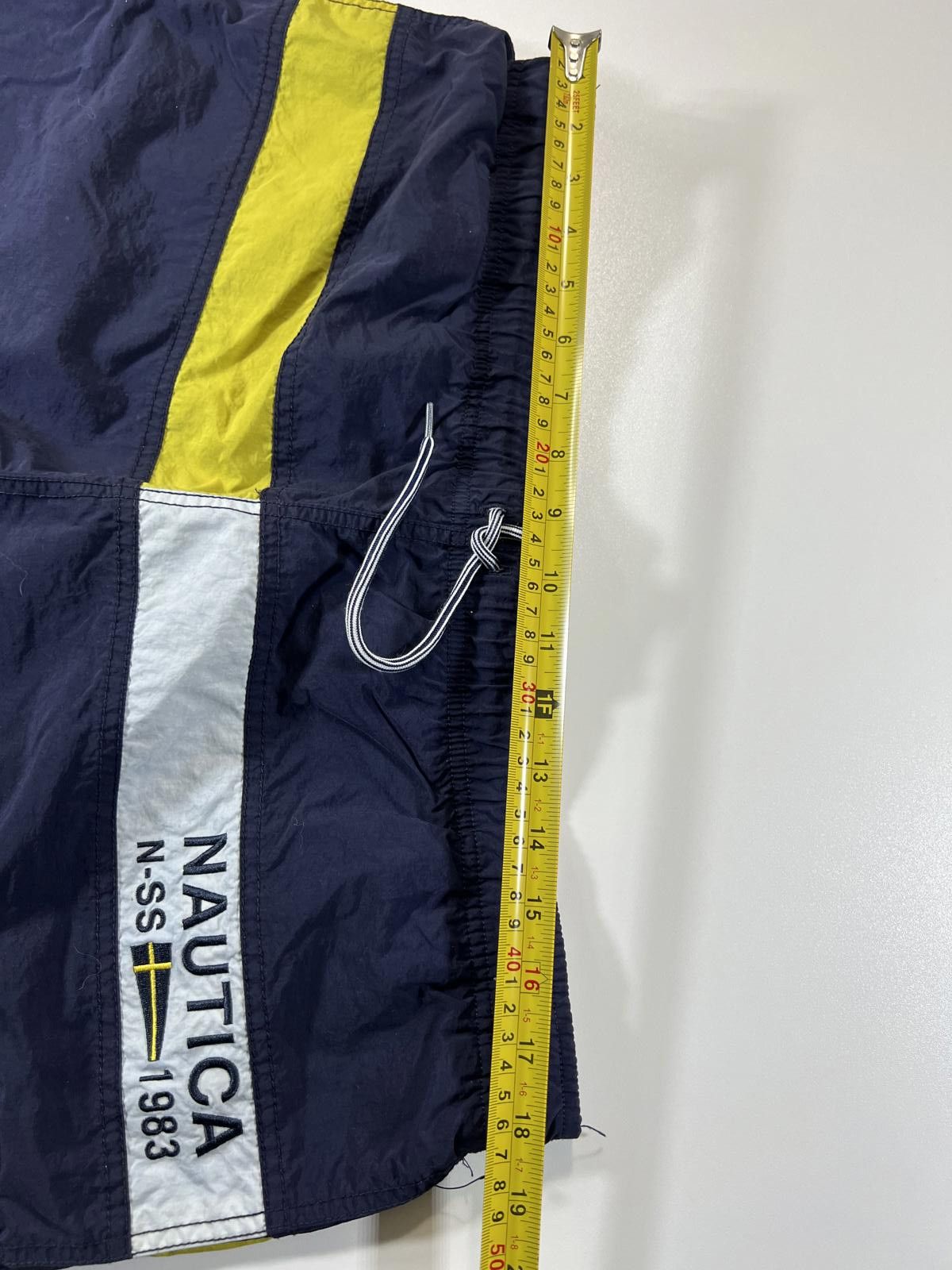 Nautica Nautica Men's Navy Swim Shorts with Yellow and White Accents Size US 34 / EU 50 - 8 Thumbnail