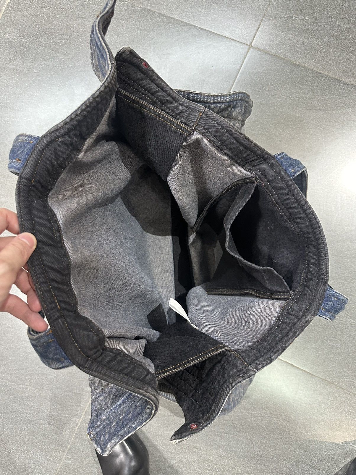 Y/Project Y/Project Blue Maxi Denim Tote Size ONE SIZE - 4 Thumbnail