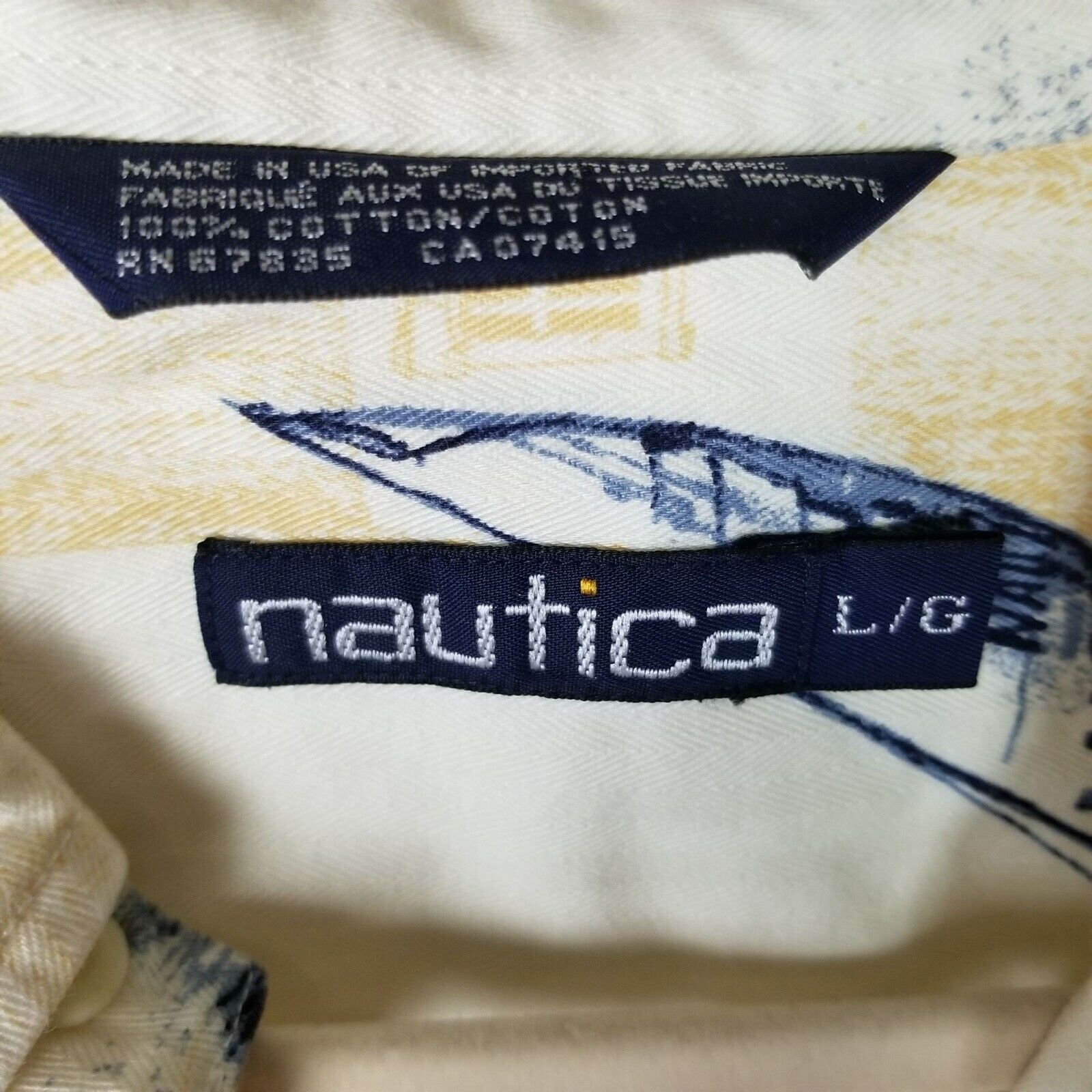 Nautica Vintage Nautica Mens Sailboat Print Shirt Size L Preppy Size US L / EU 52-54 / 3 - 4 Thumbnail