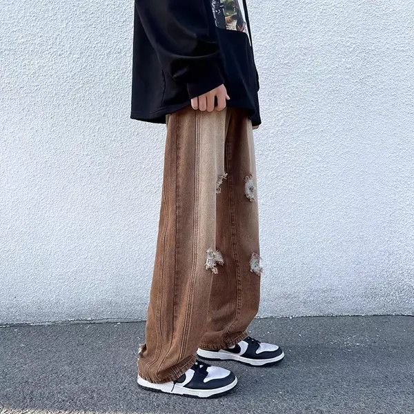 VIBE Brown High Street Vintage Loose Jeans Size US 30 / EU 46 - 6 Thumbnail