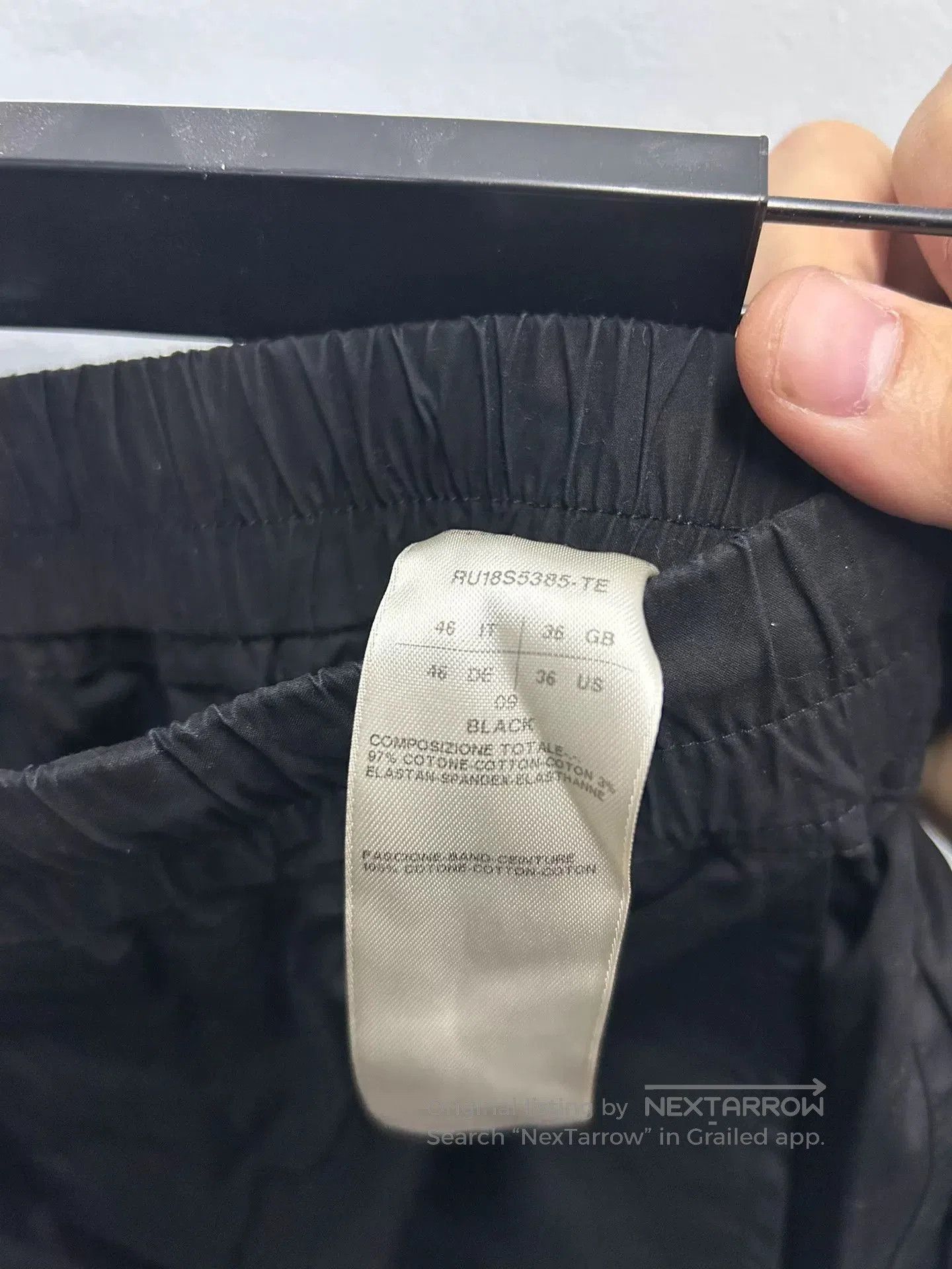Rick Owens classic black nylon cropped pants size 46. Size US 36 / EU 52 - 3 Thumbnail