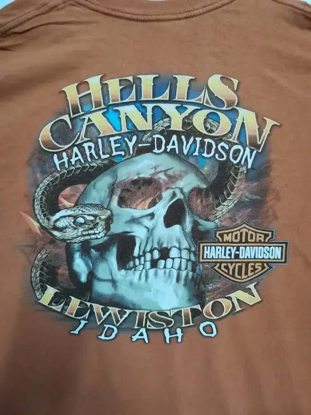 Harley Davidson Vintage Hells Canyon Harley Davidson Lewiston Idaho T-shirt Size US XL / EU 56 / 4 - 5 Thumbnail