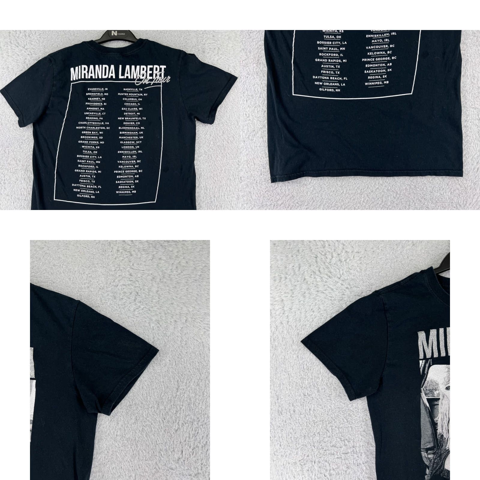 Vintage Miranda Lambert Women's T-Shirt Small Black Music Concert 2020s Crew Neck Casual Size S / US 4 / IT 40 - 8 Thumbnail