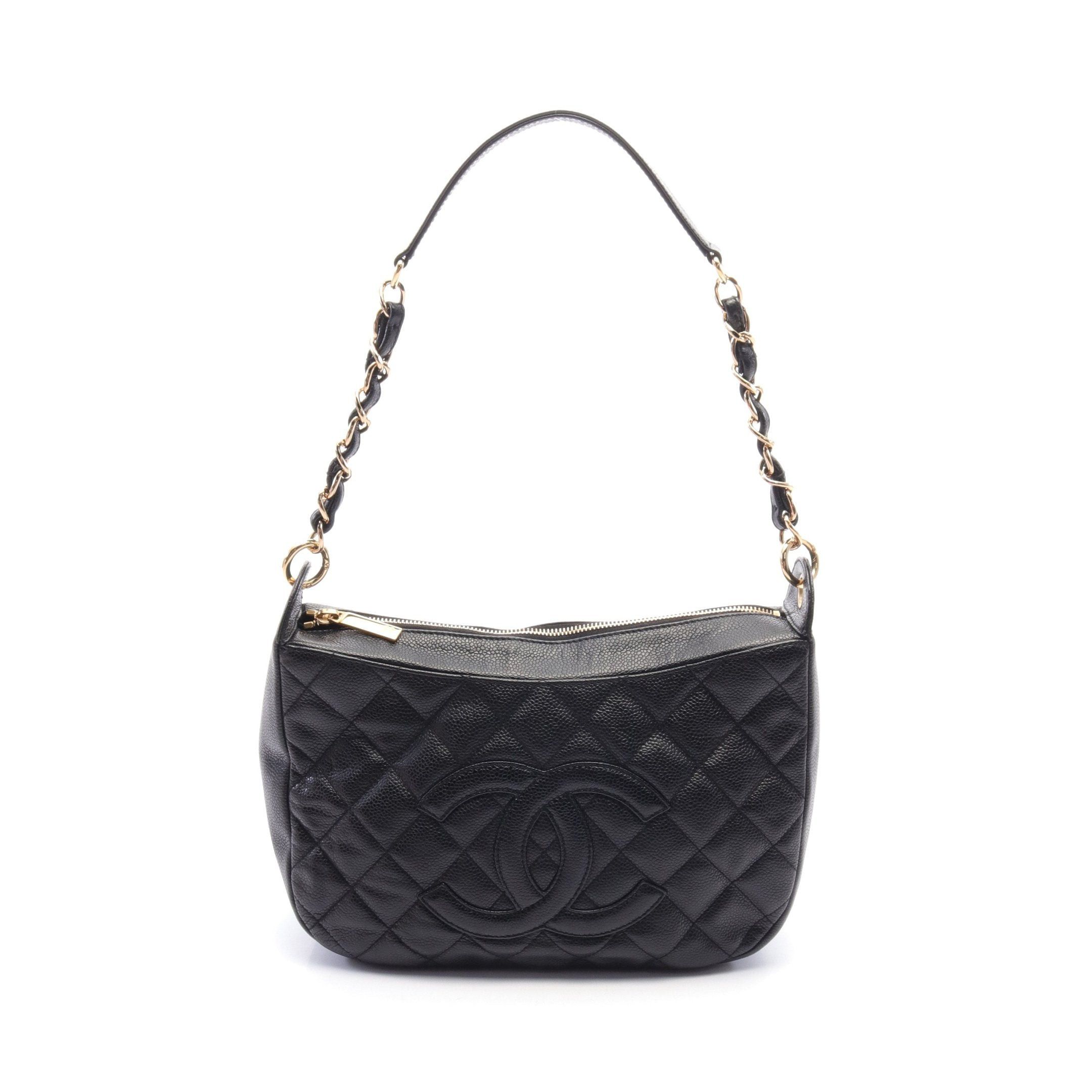 Chanel Chanel Coco Mark Chain Shoulder Bag Caviar Skin Black Gold Hardware Size ONE SIZE - 1 Thumbnail