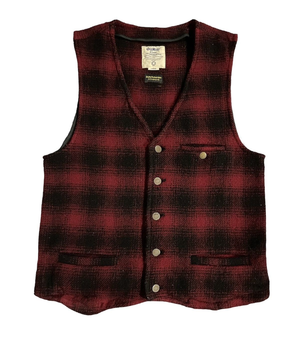 Oshkosh × Vintage × Woolrich Woolen Mills Vintage OSHKOSH Classic Wool Vest Size US M / EU 48-50 / 2 - 1 Thumbnail
