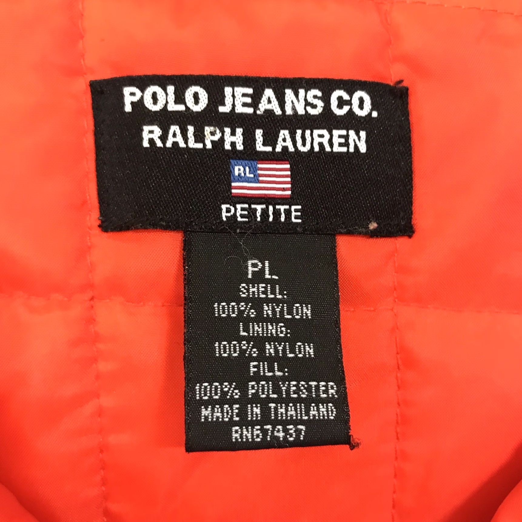 Vintage Vintage Ralph Lauren Polo Jeans Co Women’s Quilted Puffer Jacket Petite L Blue Size 36" / US 14 / IT 50 - 3 Thumbnail