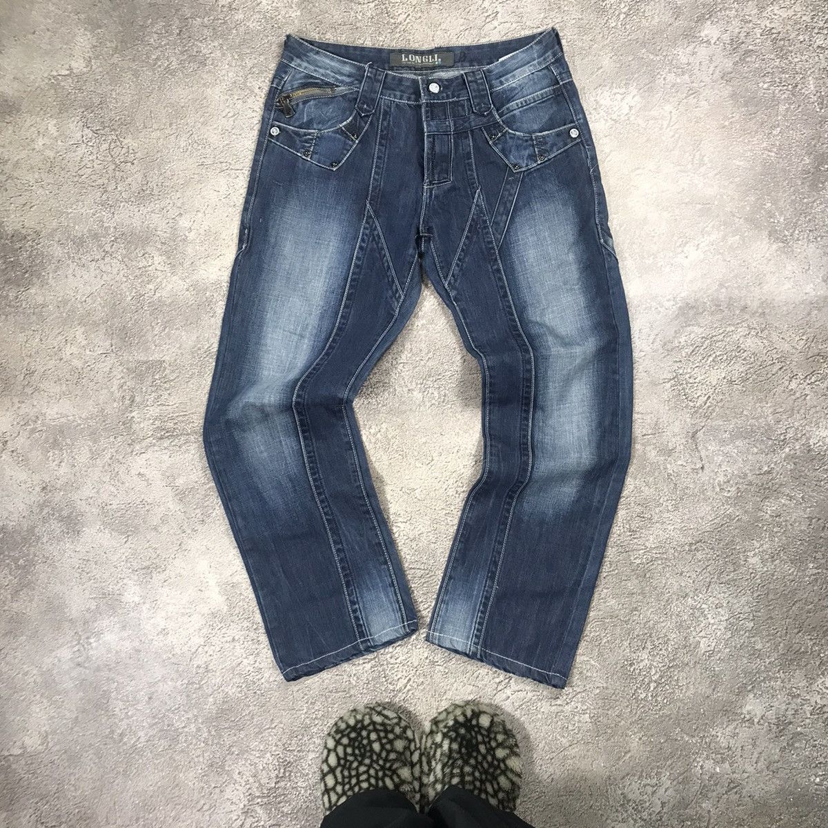 Vintage Vintage Y2K Baggy Wide Leg Distressed Jeans Streetwear 32 Size US 32 / EU 48 - 2 Thumbnail