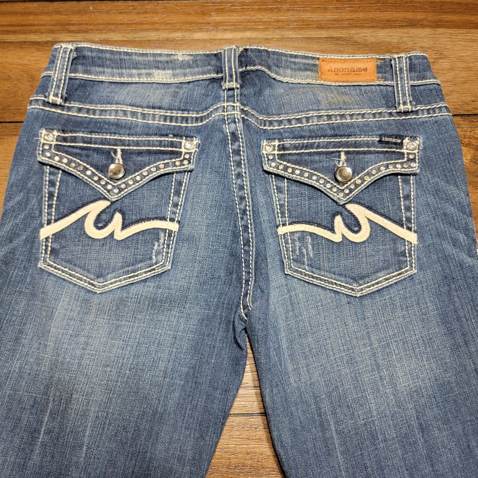 Anoname Joelle Boot-Cut Denim Jeans w/ Bling - Size 29 NWT