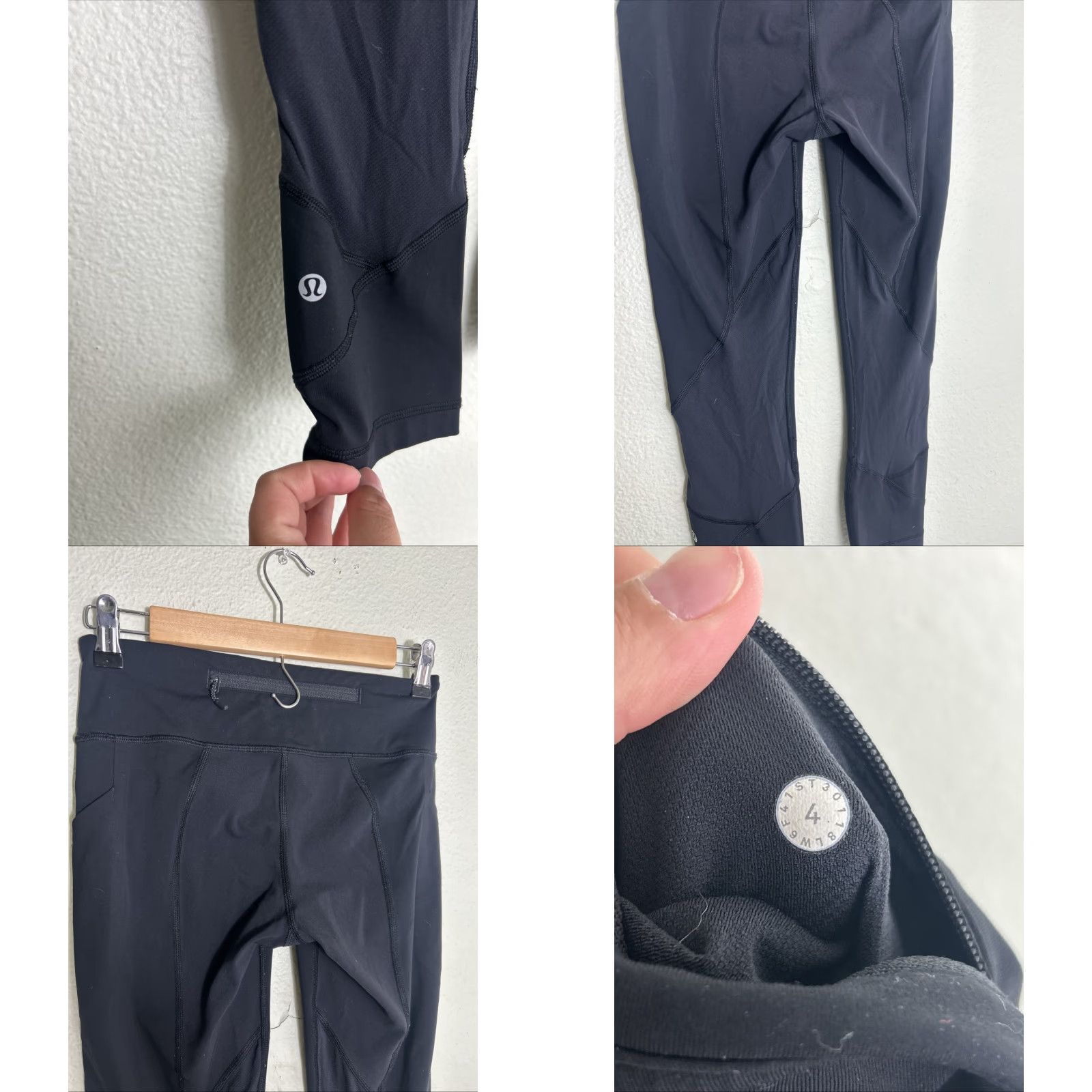 Lululemon lululemon Pace Rival Crop Leggings Black Womens Yoga Pants Size 4 26x24 Size 27" / US 4 / IT 40 - 8 Thumbnail