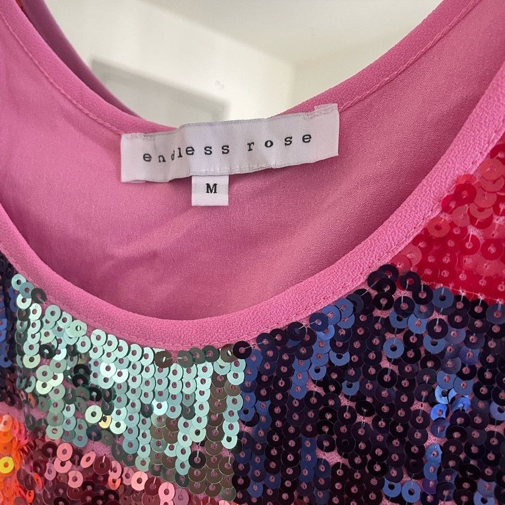 REVOLVE Endless Rose sequin gingham mini dress Size M / US 6-8 / IT 42-44 - 2 Thumbnail