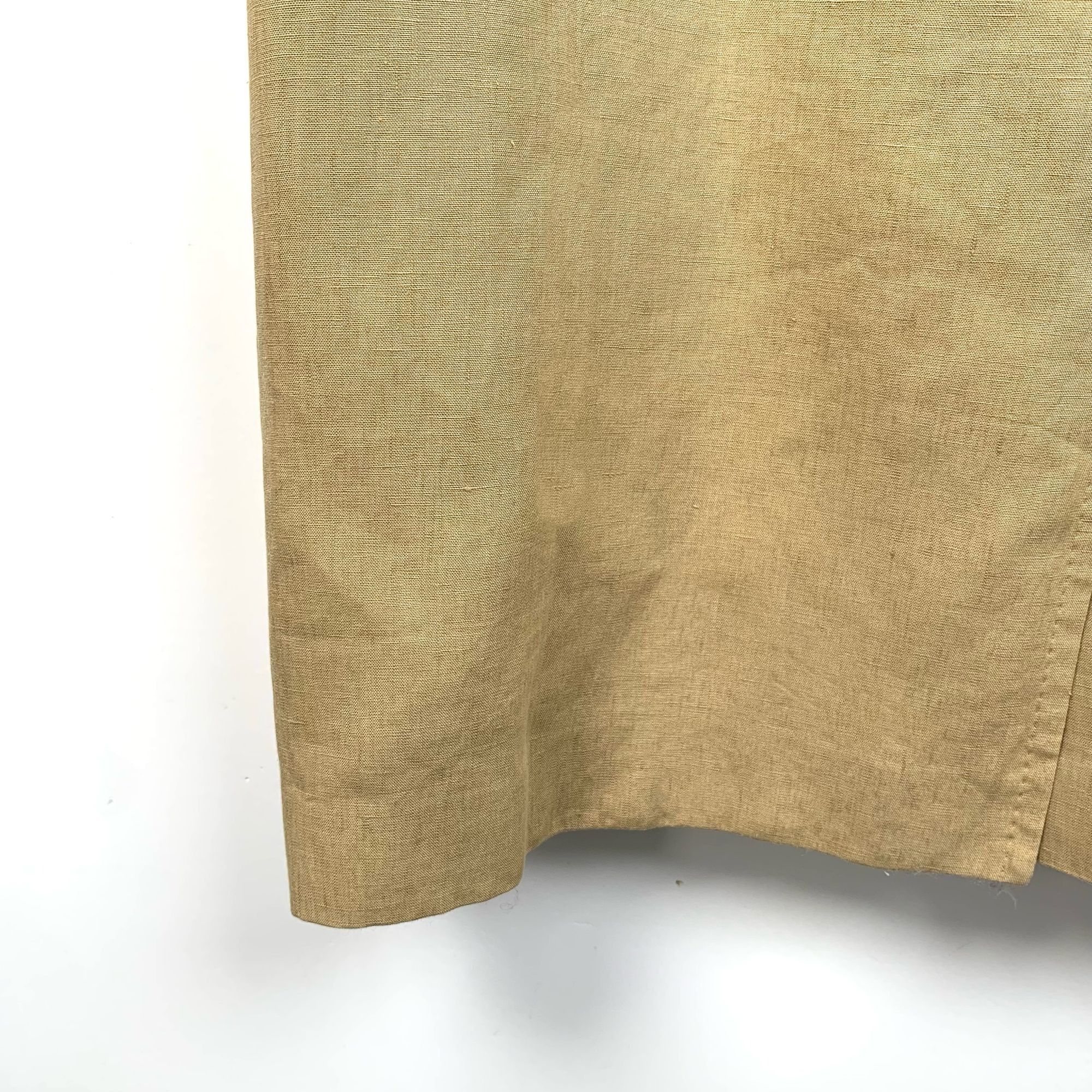 Max Mara Max Mara Womens Brown Linen Double-Breasted Trench Coat Lape Size XS / US 0-2 / IT 36-38 - 5 Thumbnail