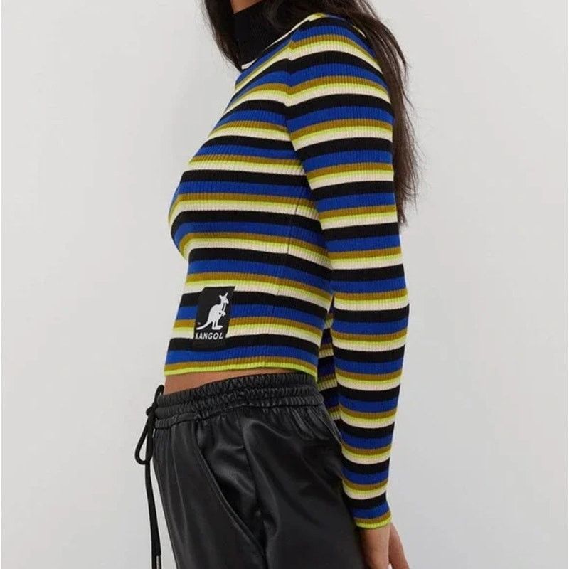 Kangol Kangol x H&M Medium Mockneck Cropped Sweater Retro Colorful Size M / US 6-8 / IT 42-44 - 3 Thumbnail