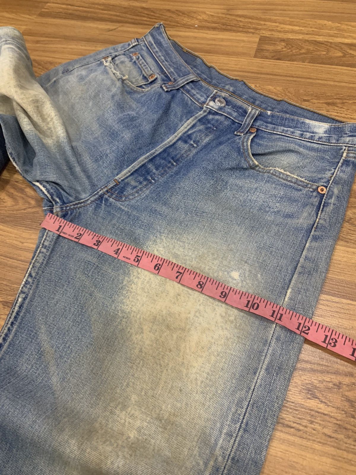 Levi's VTG DESTROYED DISTRESSED SELVEDGE DENIM JEANS SIZE 32 Size US 32 / EU 48 - 15 Thumbnail