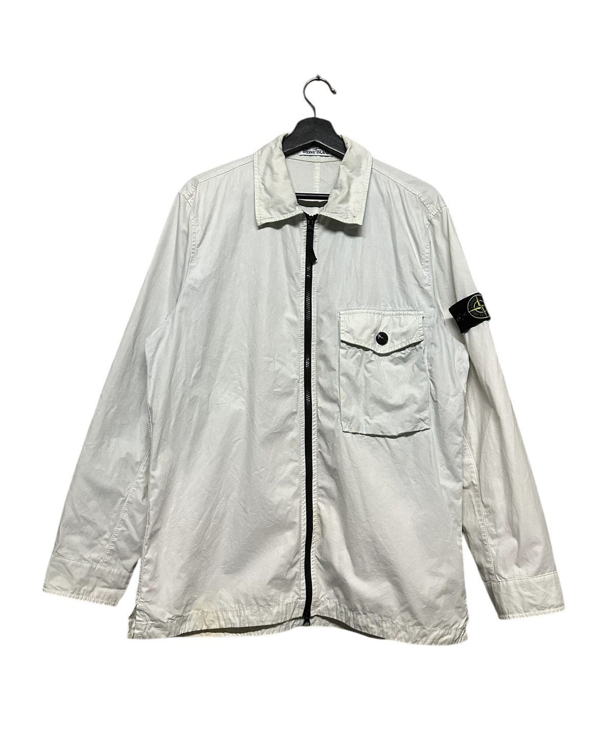Stone Island Authentic🔥Stone Island 2020 White Cotton Overshirt Size US L / EU 52-54 / 3 - 1 Thumbnail