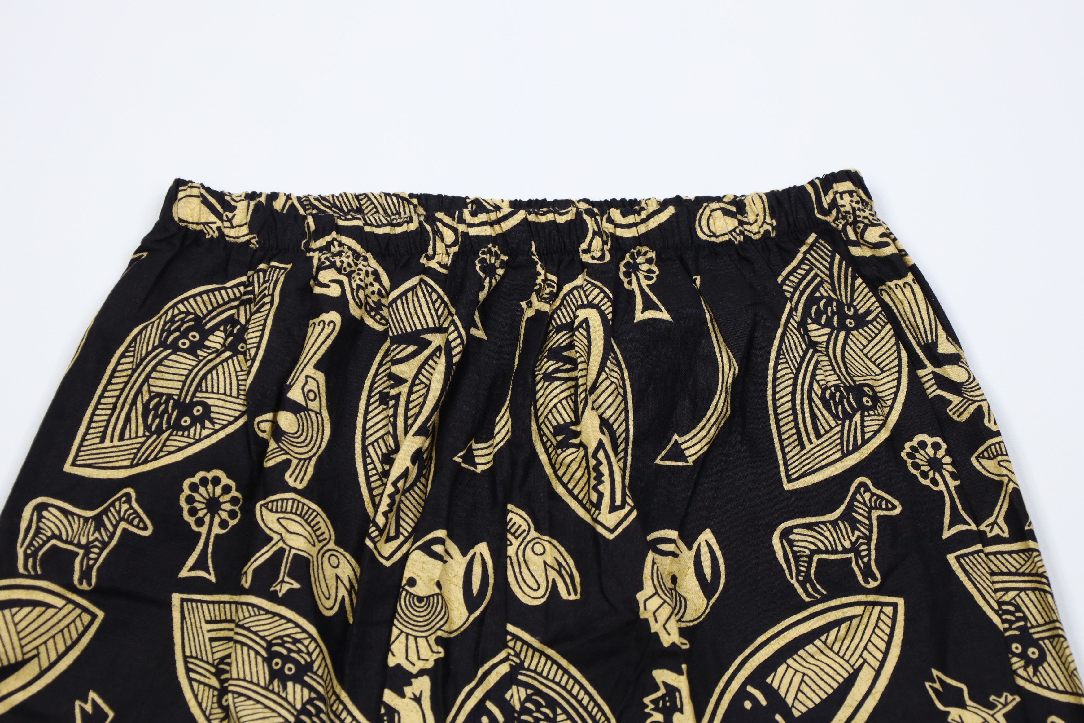 Vintage Vintage 90s Streetwear African Art Safari Harem Pants USA Size 28" / US 6 / IT 42 - 2 Thumbnail