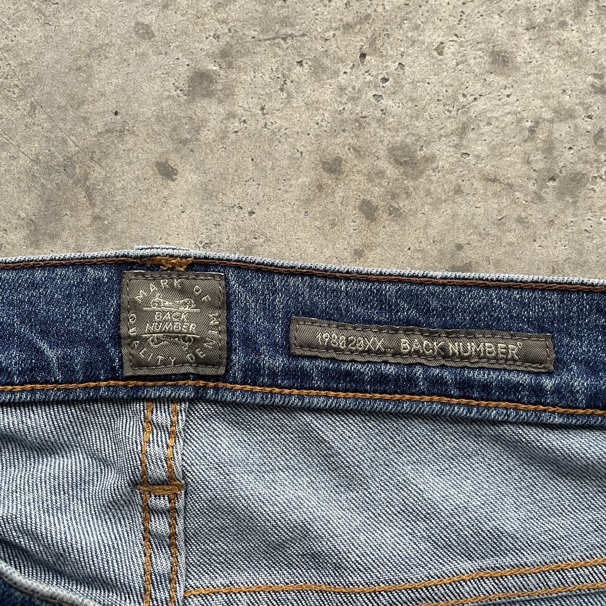 Japanese Brand × Jean × Numbers Vintage Back Number Faded Jeans Wash Denim Pants W32x32 Size US 32 / EU 48 - 7 Thumbnail