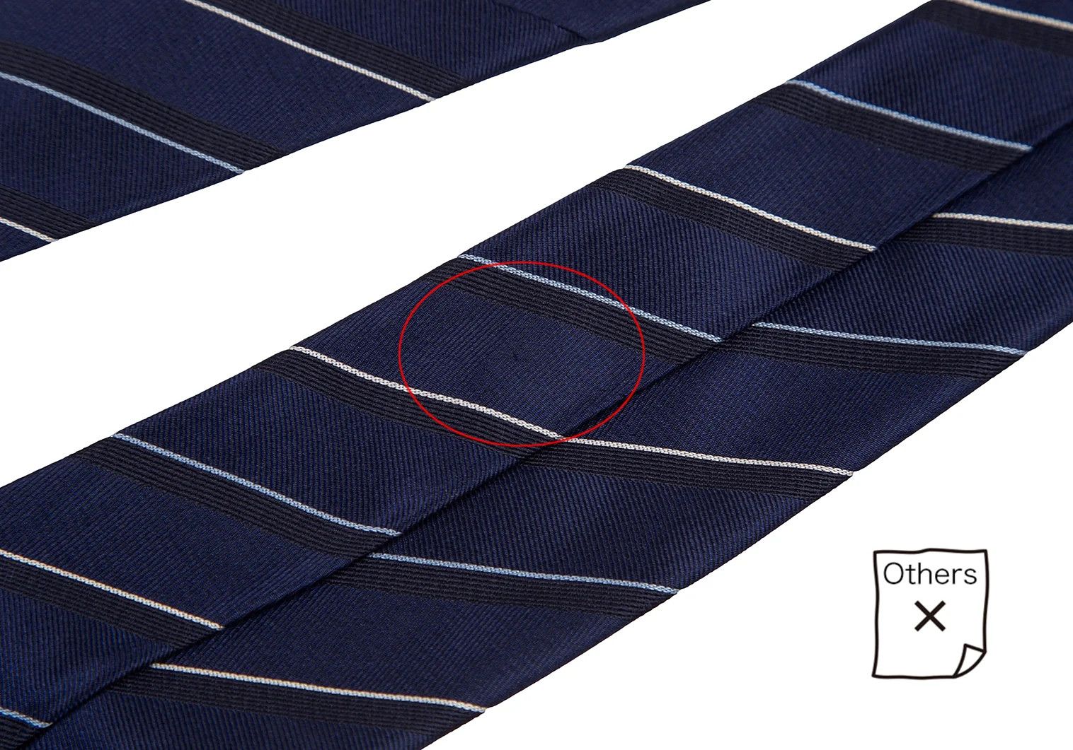 Emporio Armani Silk Regimental Stripe Tie in Blue Size ONE SIZE - 8 Thumbnail