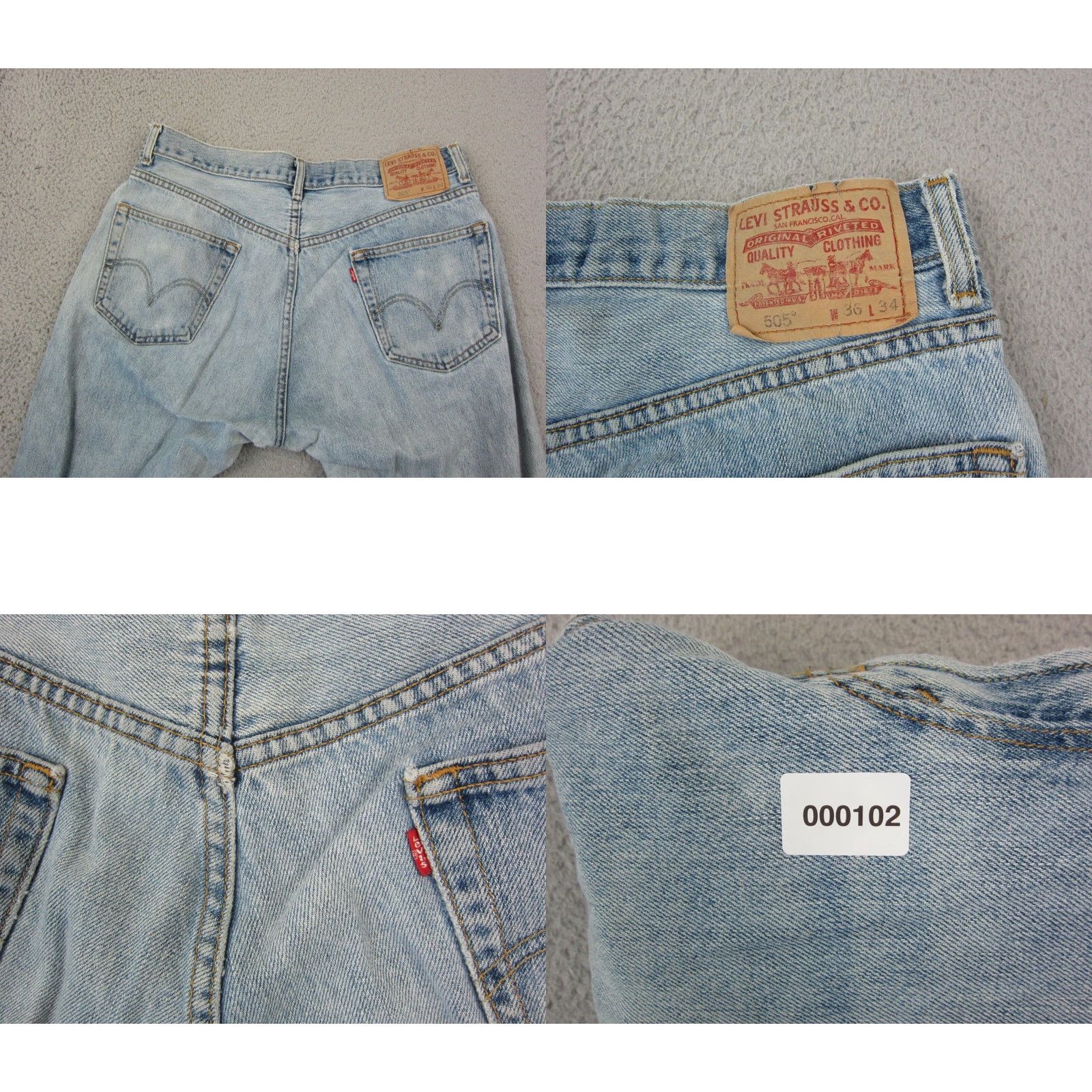 Levi's VINTAGE Levi's Jeans 36x34 Blue 505 Distressed Denim Mens Regular Zip Button 5-Pocket Y2K 90s Category: Jeans Size US 36 / EU 52 - 11 Thumbnail