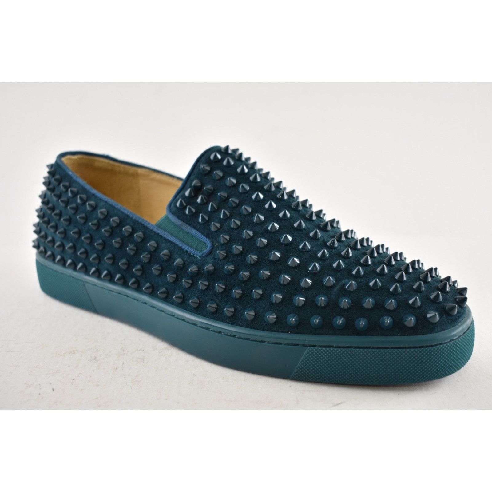 Christian Louboutin Christian Louboutin Roller-Boat Flat Lagune Blue Spikes Low Size US 10.5 / EU 43-44 - 4 Thumbnail