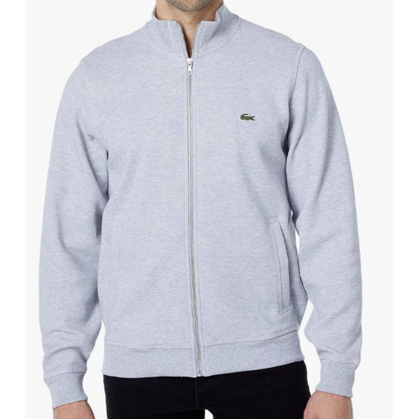 Lacoste Lacoste Long Sleeve Full Zip Sweatshirt Silver Chine L Size US L / EU 52-54 / 3 - 1 Thumbnail