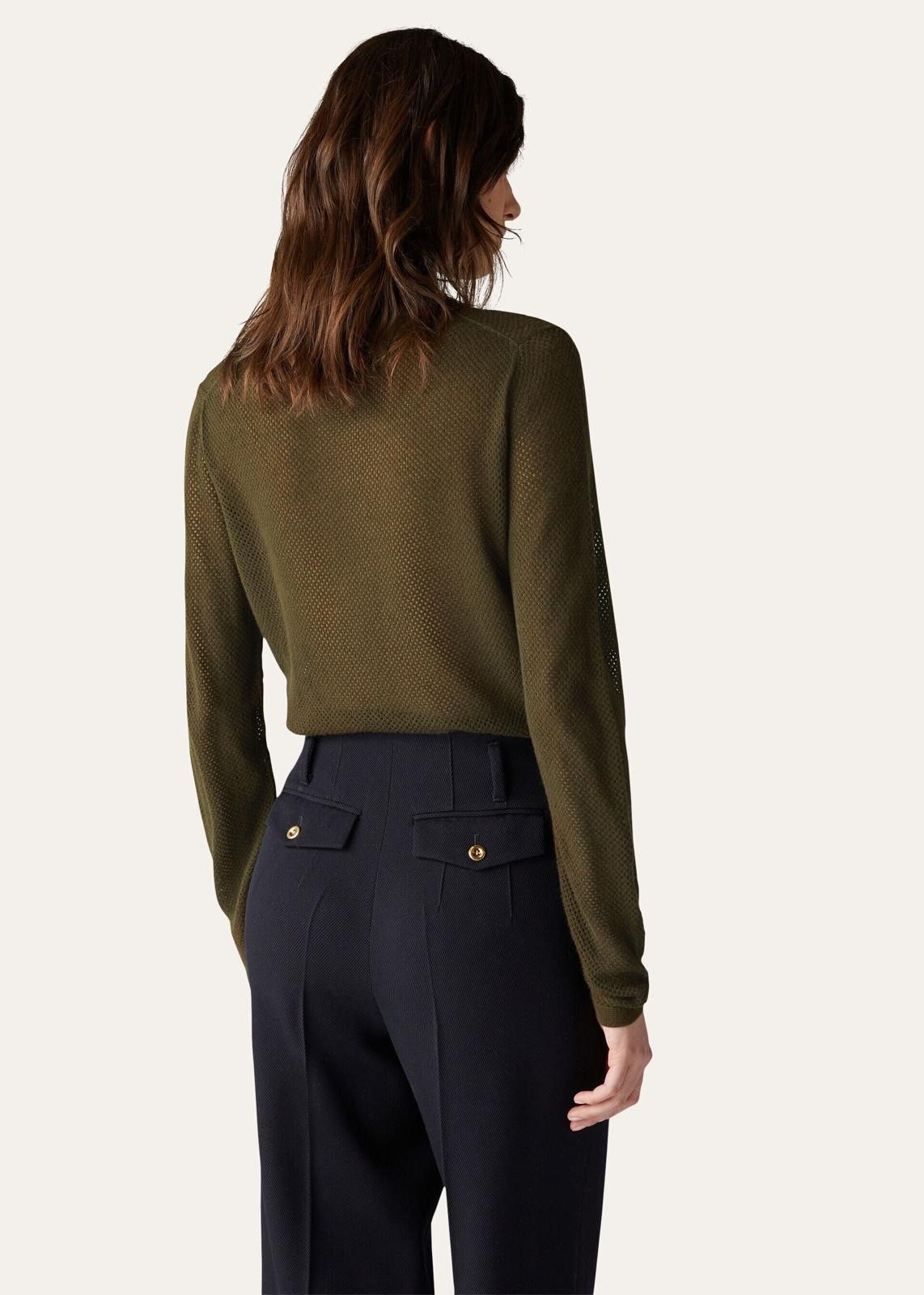 Loro Piana o1srvl11e0824 Port Douglas Crewneck Sweater in Olive Green Size XL / US 12-14 / IT 48-50 - 4 Thumbnail