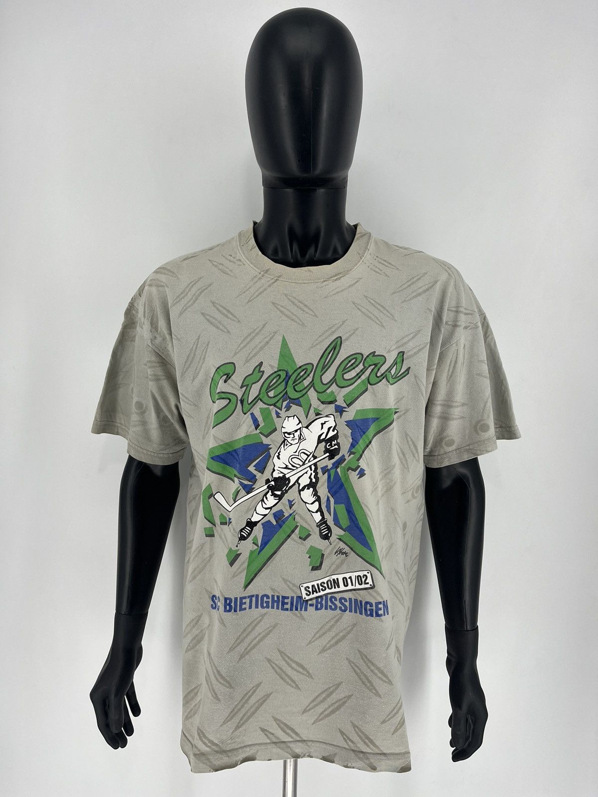 NFL × Vintage Vintage y2k Bietigheim Steelers NFL T-Shirts Streetwear 90s Size US XL / EU 56 / 4 - 2 Thumbnail