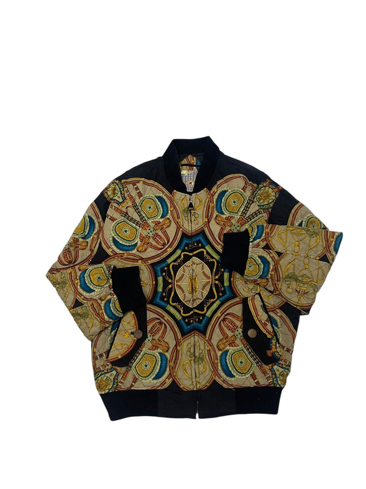 Vintage FULL PRINT BOMBER JACKET Size US M / EU 48-50 / 2 - 2 Thumbnail