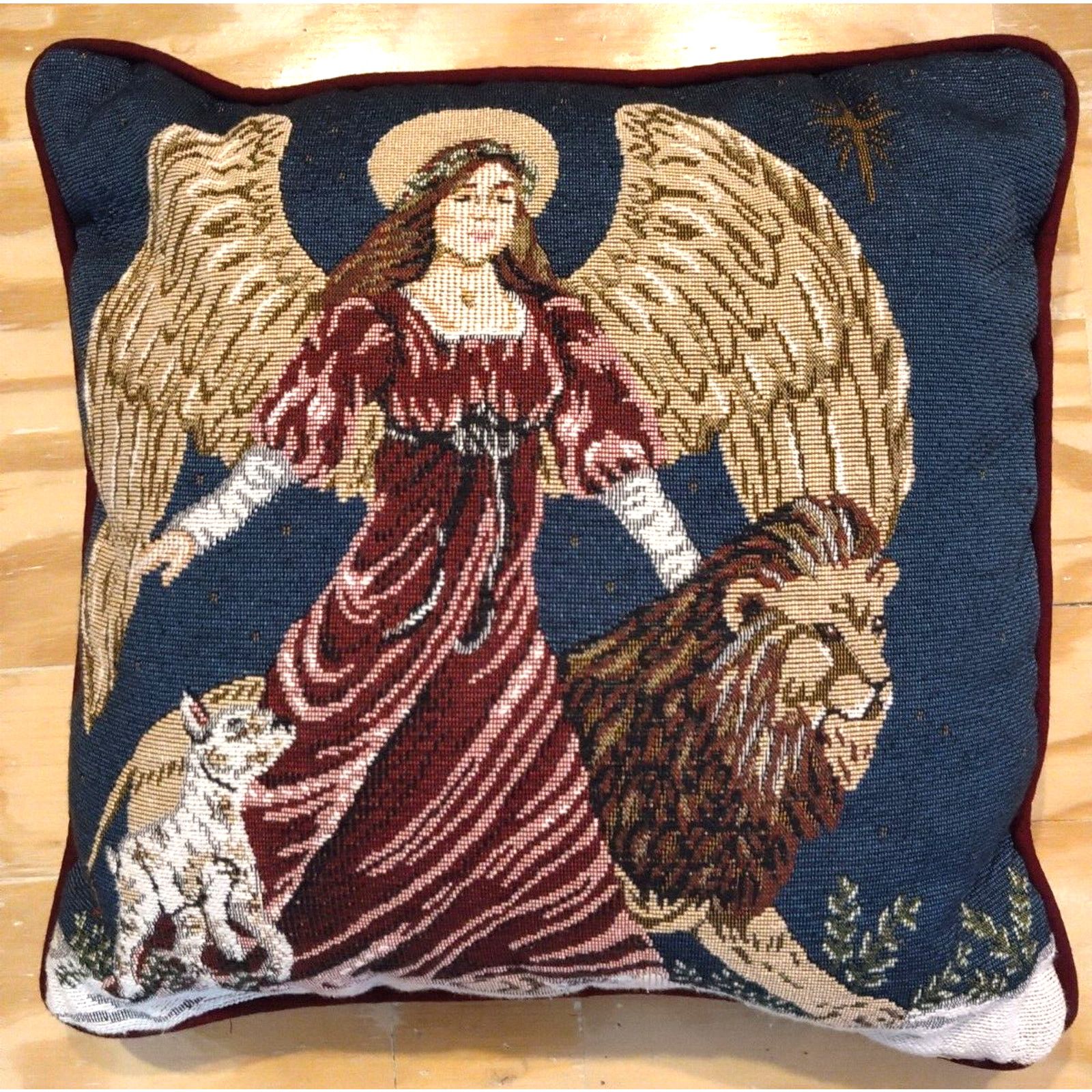 Other Portofino Heavenly Angel Lion Lamb Tapestry Pillow Christmas Size ONE SIZE - 1 Thumbnail