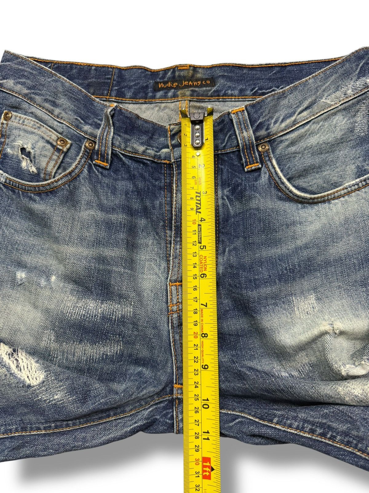 Nudie Jeans Vintage Nudie Jeans Grim Tim David Replica Distressed Denim Size US 31 - 16 Thumbnail