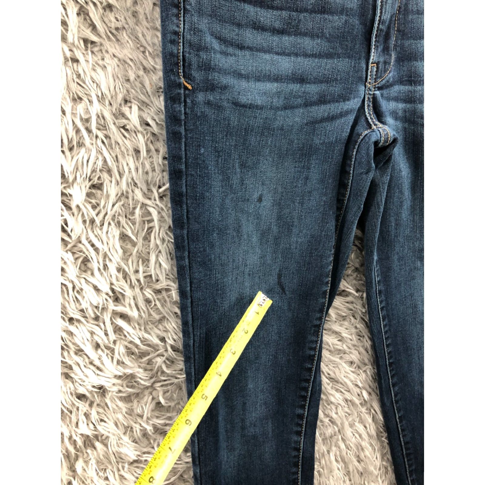 American Eagle Outfitters American Eagle Super Skinny Jeans Womens Size 6 Long Medium Wash Blue SMALL FLAW Size 28" / US 6 / IT 42 - 5 Thumbnail