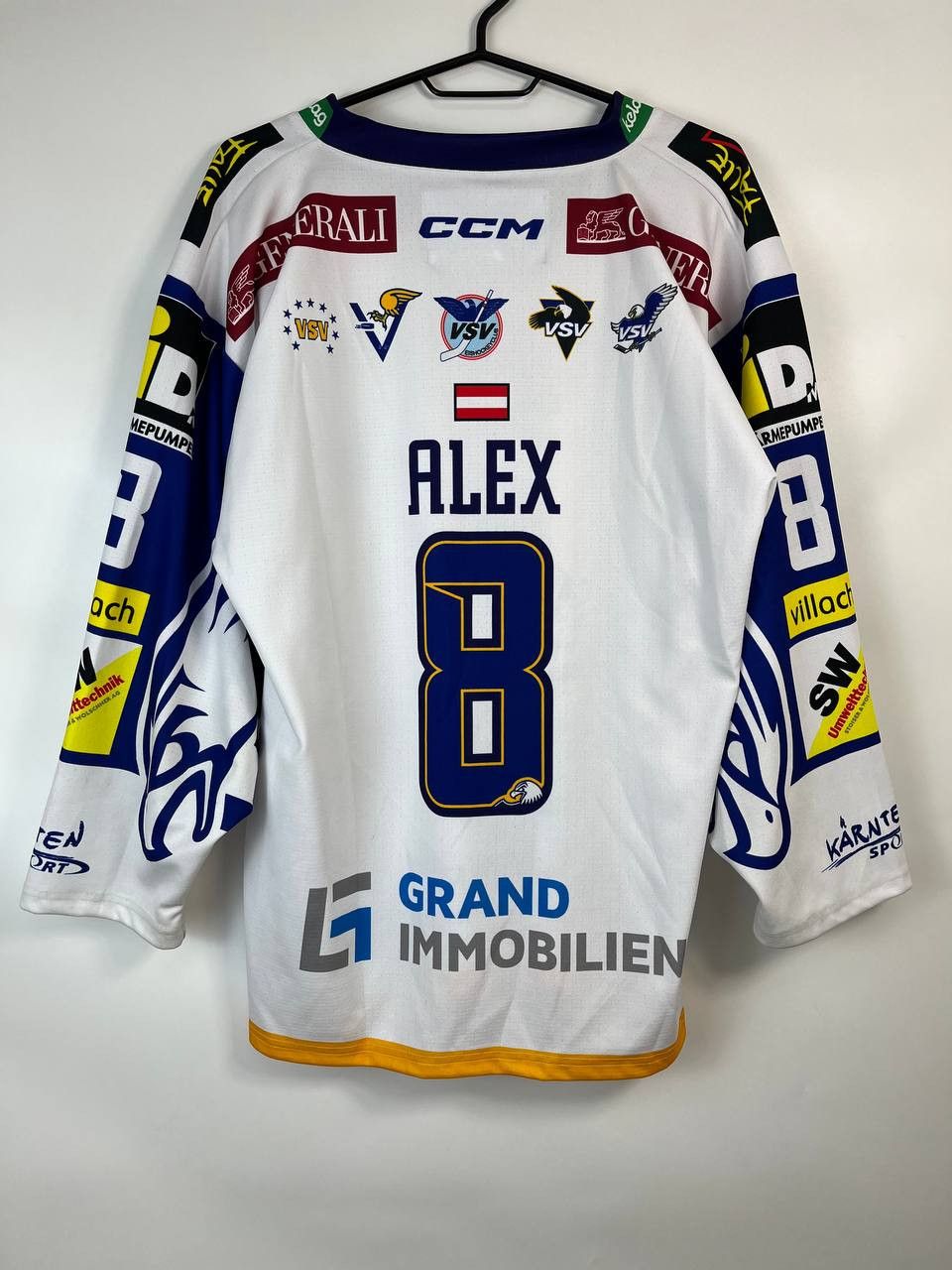 EC VSV VILLACHER SV 2021 2022 HOCKEY JERSEY ALEX #8 SIZE S