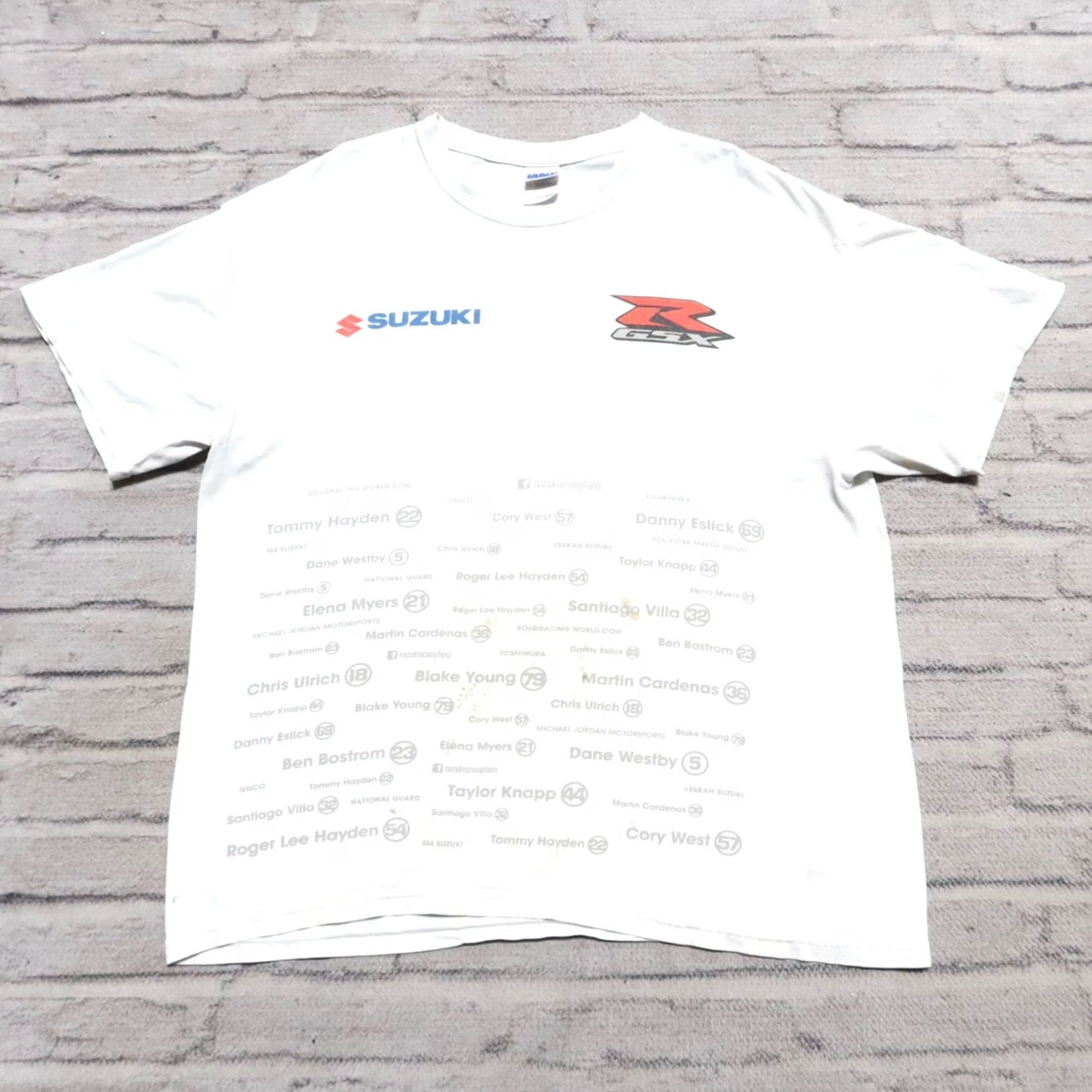 Gildan Vintage Suzuki GSXR Motorcycle Racing Shirt XL Men White Size US XL / EU 56 / 4 - 2 Thumbnail