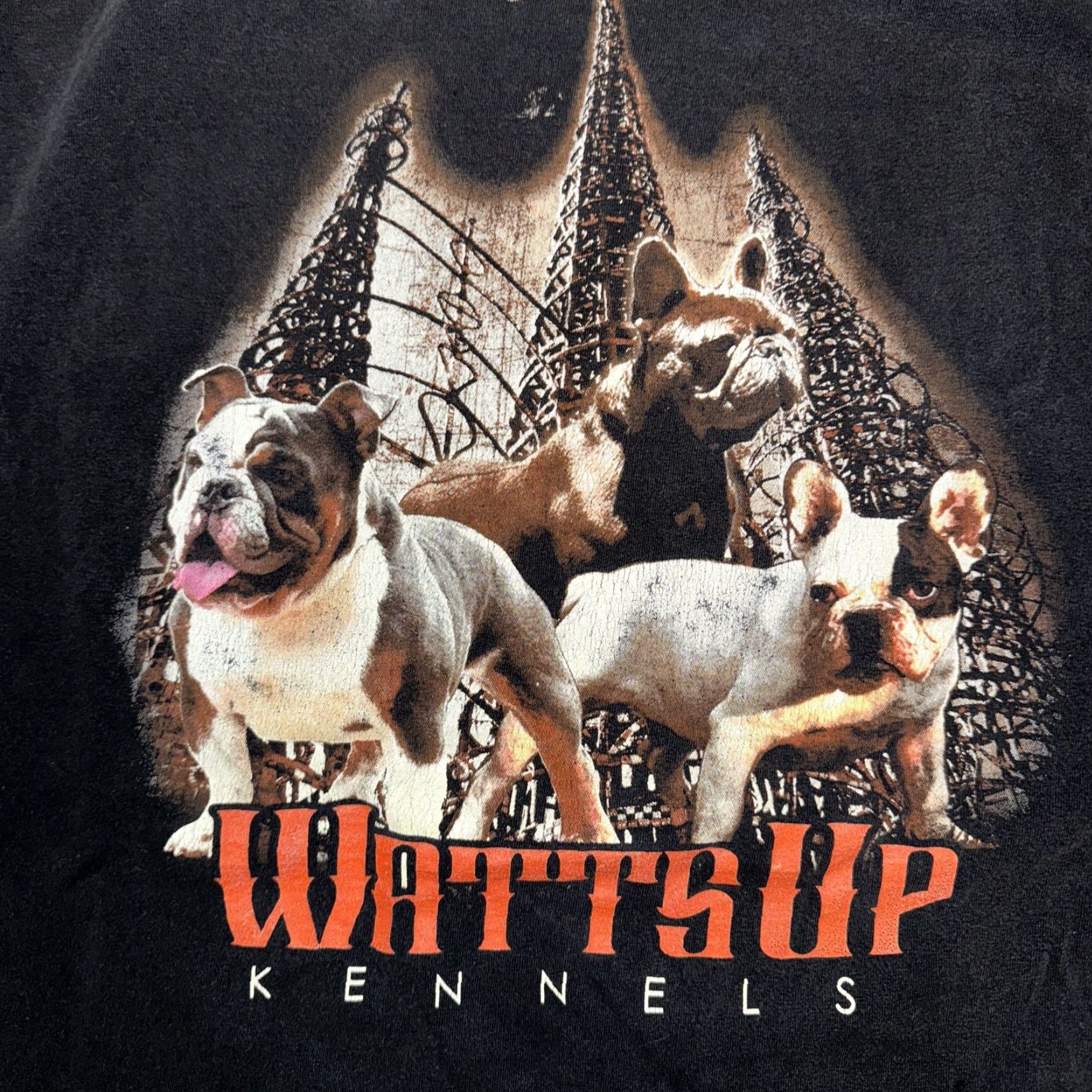 Vintage What’s Up Kennels Bull Dog Rap Tee Long Sleeve T-Shirt Black 2XL 24x28.5 Size US XXL / EU 58 / 5 - 2 Thumbnail