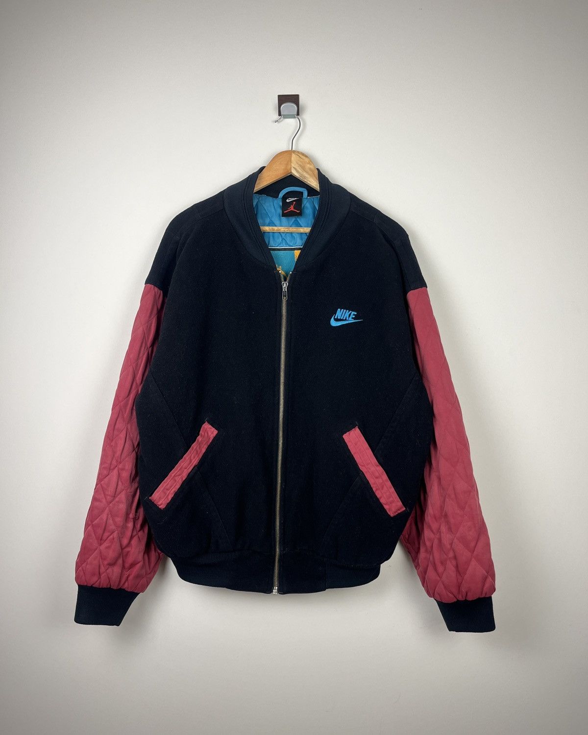 Jordan Brand Vintage 90s Nike Air Jordan Flight Bomber Jacket - Big Logo Size US L / EU 52-54 / 3 - 2 Thumbnail