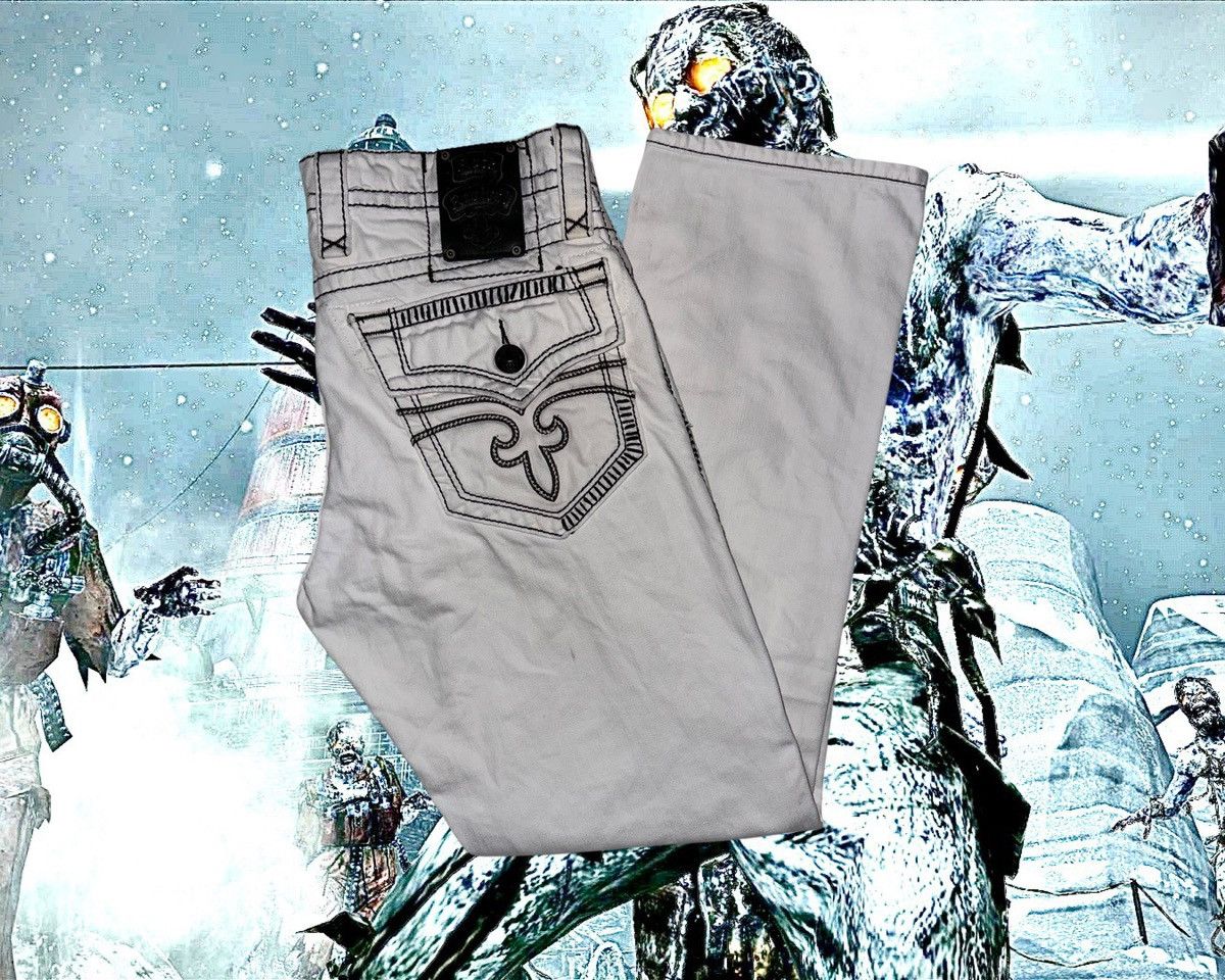 Rock Revival WHITE ROCK REVIVAL JEANS Size US 33 - 1 Thumbnail