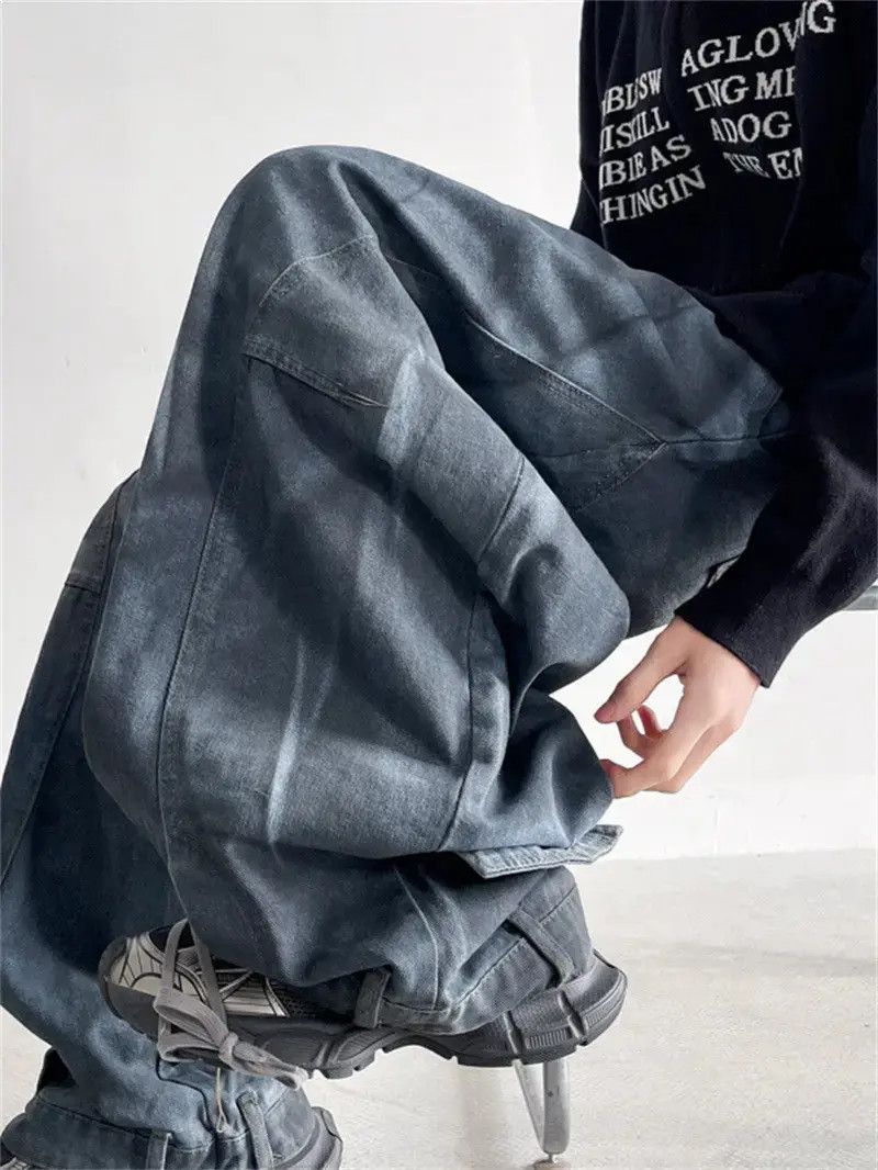 Japanese Brand Retro loose wide leg slightly flared jeans Size US 32 / EU 48 - 5 Thumbnail