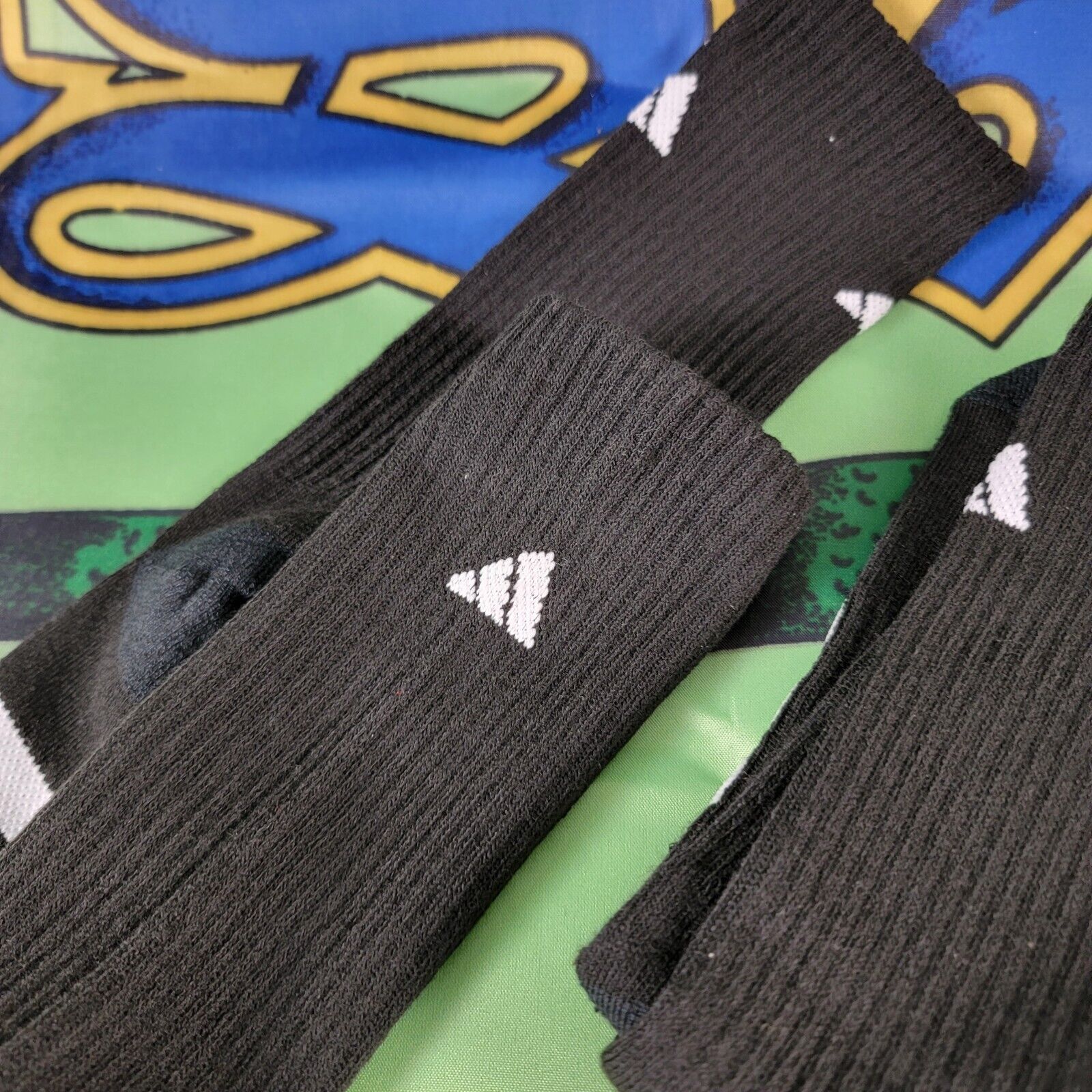 Adidas Adidas Cushioned Crew Socks 3 PairBlack Sport Training Socks Size ONE SIZE - 3 Thumbnail
