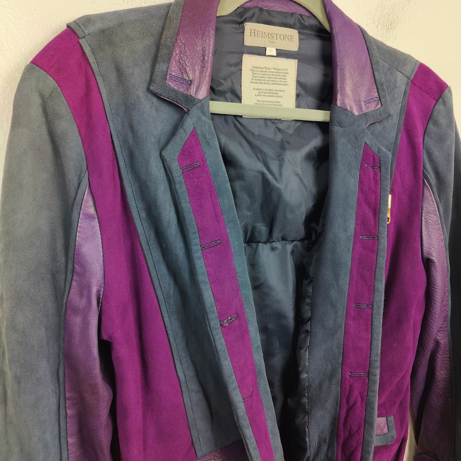 Other Heimstone Leather Jacket Womens 40 US Medium Approx Purple Size M / US 6-8 / IT 42-44 - 2 Thumbnail